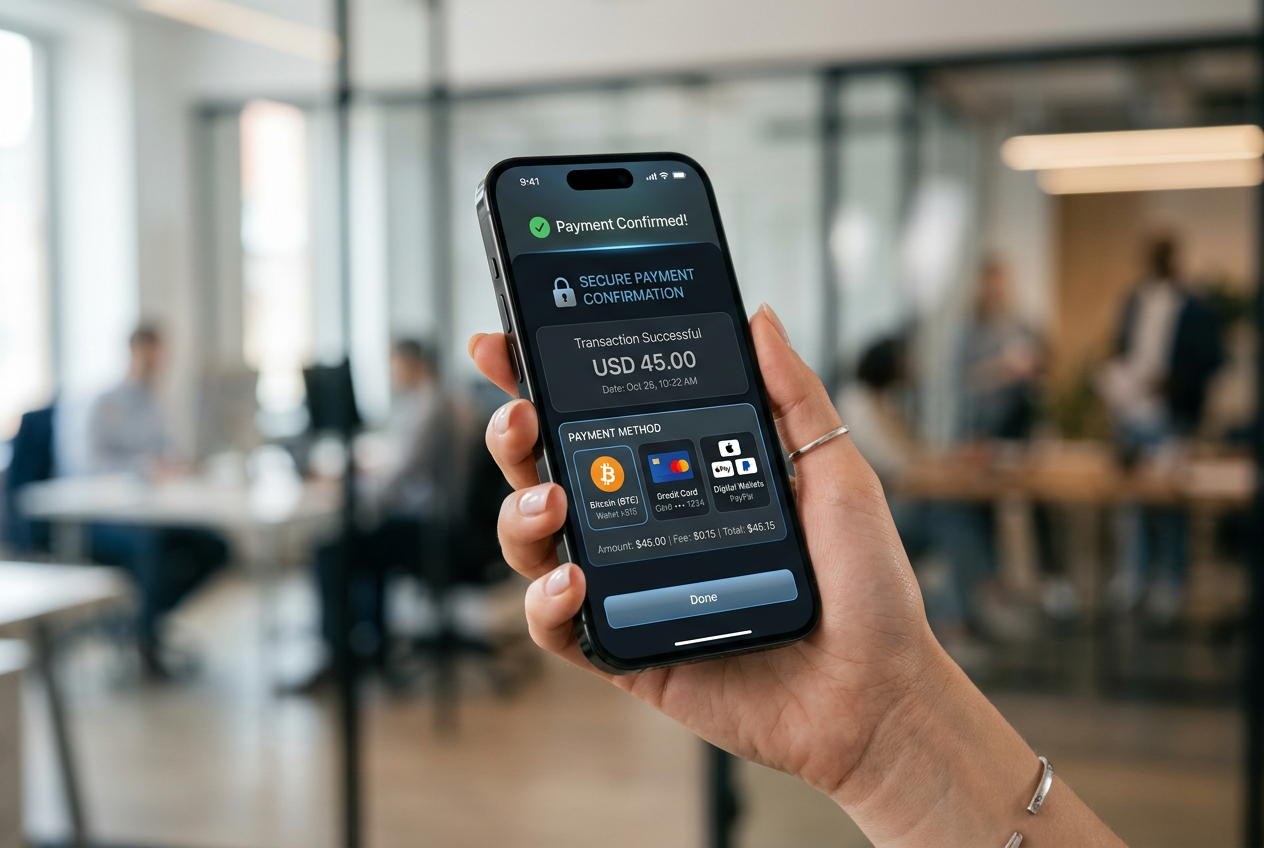 Smartfon prezentujący nowoczesne i bezpieczne metody płatności cyfrowych.